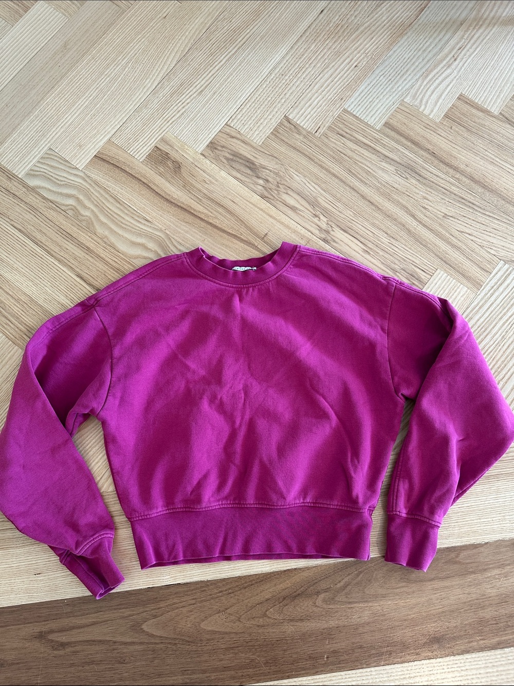American Tall size XS pink cropped sweatshirt